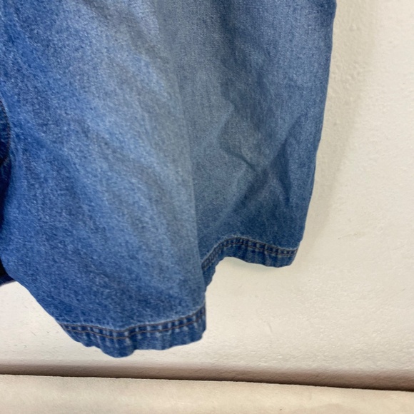 VTG Disney Winnie the Pooh Denim Bib Overalls Shorttails Shorts Womens 26W/28W - Picture 6 of 13